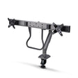 StarTech.com Desk Mount Dual Monitor Arm with Crossbar, Up to 27 Displays, Max 33lb/15kg, C-Clamp, Mechanical Spring, TAA