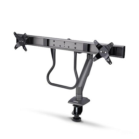 StarTech.com Desk Mount Dual Monitor Arm with Crossbar, Up to 27 Displays, Max 33lb/15kg, C-Clamp, Mechanical Spring, TAA