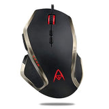 Adesso iMouse X3 Multi Color 9 Button Optical Ergonomic Gaming Mouse with 6 Foot USB Cable Wire and 7 Levels DPI Switch