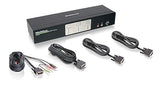 IOGEAR 2-Port Dual View Dual-Link DVI KVMP Switch with Audio and Full Set of Cables (GCS1642 TAA Compliant) 2-Port with Cables