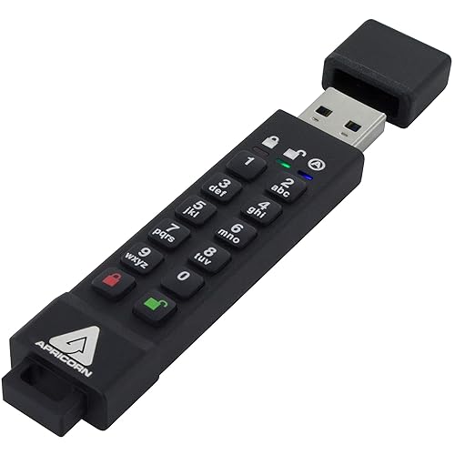 Apricorn Aegis Secure Key 3Z 16GB 256-bit AES XTS Hardware Encrypted FIPS 140-2 Level 3 Validated Secure USB 3.0 Flash Drive (ASK3Z-16GB)