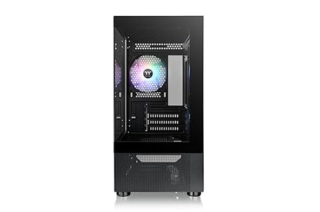 View 170 TG ARGB Black Micro-ATX Case; 3x120mm ARGB Fans Included; Supports Up to 280mm Radiator; Front & Side Dual Tempered Glass Panel; CA-1Z4-00M1WN-00; 3 Year Warranty
