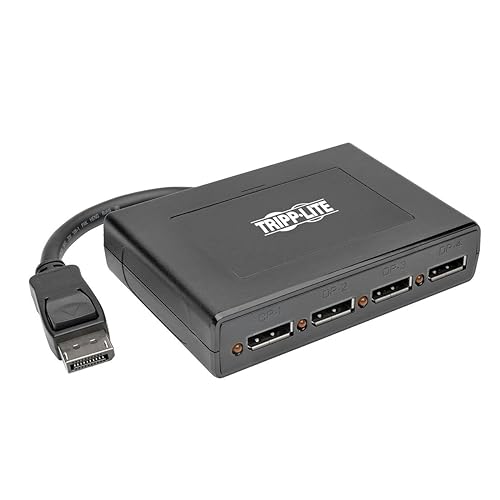 Tripp Lite B156-004-V2 4-Port DisplayPort Multi Stream Transport MST Hub, DP 1.2 to DP, UHD 4Kx2K