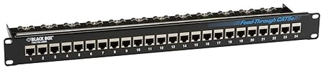 Black Box Network Services Cat5E Feed-Through Patch Panel, Shielded