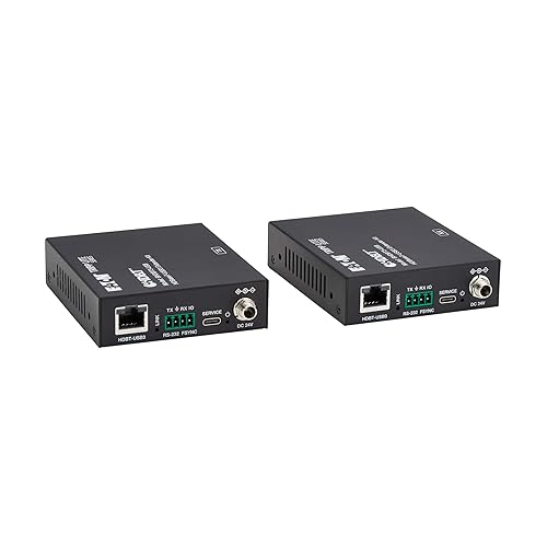 Tripp Lite 4-Port USB Extender Over Ethernet Kit, HDBaseT-USB3 Over Cat6a, 5 Gbps USB-A 3.2 Gen 1, Up to 328 Feet / 100 Meters, Power Over Cable, RS-232, TAA Compliant, 1-Year Warranty (BHDBT3-USB)