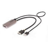 StarTech.com 1ft/30cm HDMI to DisplayPort Adapter Cable, 8K 60Hz, Active HDMI 2.1 to DP 1.4 Video Converter, USB Bus Powered