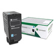Lexmark Cyan Return Program Toner Cartridge for US Government, 3000 Yield (74C00CG)