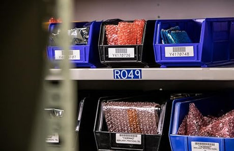 Brady Vinyl Label Tape for Label Printer BMP41/BMP51/BMP53/M511 - Self Adhesive Printer Labels - White on Blue (25,40 mm (W) x 7,62 m (L)) - M4C-1000-595-BL-WT