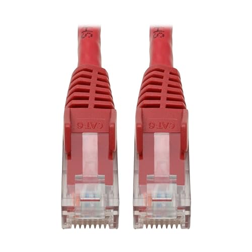 Tripp Lite N201-06N-RD Cat6 Gigabit Ethernet Snagless Molded Patch Cable 24 AWG 550MHz Premium UTP, Red, RJ45 M/M 6