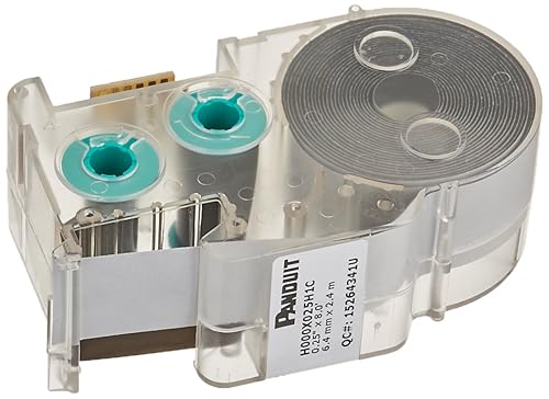 Panduit H000X025H1C P1 Cassette Continuous Heatshrink Tubing Label, Polyolefin, White White 1/8-Inch Diameter