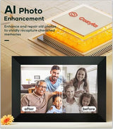 Cozyla Digital Photo Frame WiFi Smart Digital Picture Frame Free Unlimited Storage Share Photo with Family and Friend via App Email Google Photos Instagram Web Browser Photo Frame Electronic 10.1 Inch Black