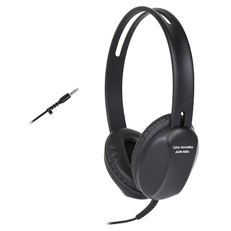 Cyber Acoustics Lightweight 3.5mm Headphones - Great for use with Cell Phones, Tablets, Laptops, PCs, Macs (ACM-4004) 1 Unit