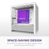 NZXT H3 Flow – Micro-ATX PC Case – Optimized Airflow – Includes 1 x 120mm Rear Fan – Supports Full-Sized GPUs – Fits 280mm Front, 240mm Top Radiator – Back-Connect Motherboard – White H3 Flow Non RGB Fans White