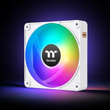 Thermaltake CT140 EX ARGB Sync PC Cooling Fan White (3-Fan Pack), Magnetic Connection, 5V Motherboard Sync, 16.8 Million Colors 9 Addressable LEDs, 140 mm Case/Radiator Fan, CL-F191-PL14SW-A
