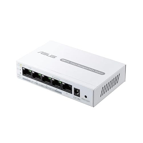 ASUS ExpertWiFi EBP15 5-Port GbE Smart Managed PoE+ Switch, 4 PoE+ Ports, 60W, Supports PoE Priority Setting, Perfect for PoE APs, IP Cameras, VoIP Phones, Centralized Management with ExpertWiFi App