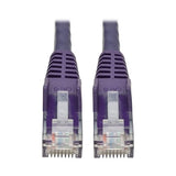 Tripp Lite Cat6 Gigabit Snagless Molded UTP Patch Cable (RJ45 M/M), Purple, 1 Ft