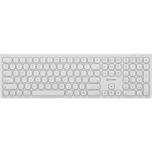 ALOGIC Echelon USB-C Rechargeable Wireless Keyboard for macOS | Keyboard with Numeric Keypad, Wireless, Bluetooth, Rechargeable. Works with Mac