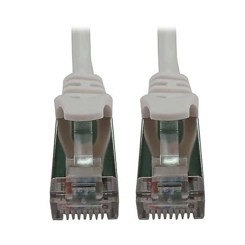 Tripp Lite Cat6a 10G Ethernet Cable, Snagless Molded Slim STP Network Patch Cable (RJ45 M/M), White, 10 Feet / 3 Meters, Manufacturer's Warranty (N262-S10-WH)