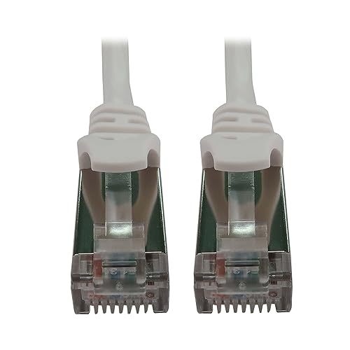 Tripp Lite Cat6a 10G Ethernet Cable, Snagless Molded Slim STP Network Patch Cable (RJ45 M/M), White, 25 Feet / 7.6 Meters, Manufacturer's Warranty (N262-S25-WH)
