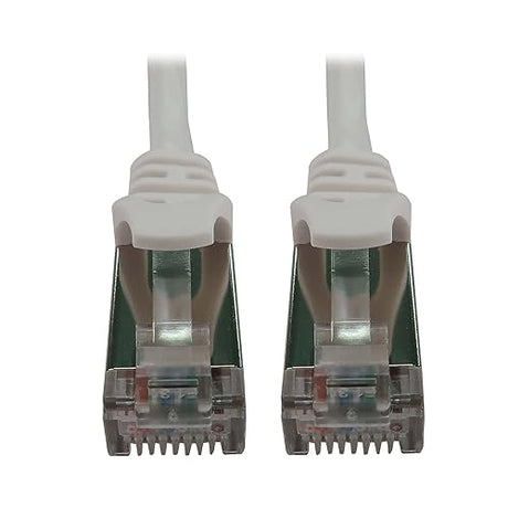 Tripp Lite Cat6a 10G Ethernet Cable, Snagless Molded Slim STP Network Patch Cable (RJ45 M/M), White, 25 Feet / 7.6 Meters, Manufacturer's Warranty (N262-S25-WH)