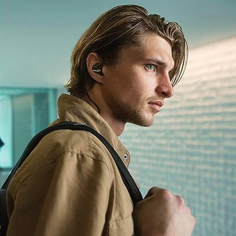 Shure AONIC 215 Wired Sound Isolating Earbuds, Clear Sound, Single Driver, Secure in-Ear Fit, Detachable Cable, Durable Quality, Compatible with Apple & Android Devices - Black