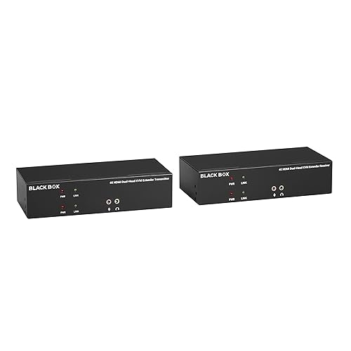 Black Box KVM Extender Over CATx - 4K, DH, HDMI, USB 2.0, Serial, Audio