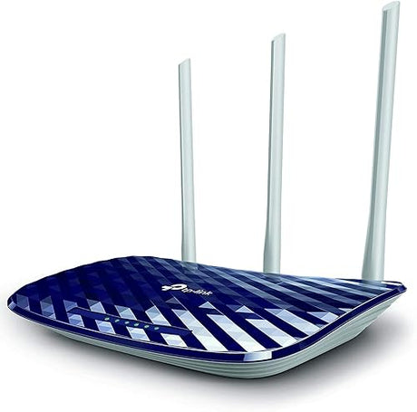 TP-Link AC750 Wireless Dual Band Router, 2.4GHz 300Mbps + 5GHz 433Mbps, 3 External Antennas (Archer C20) Black