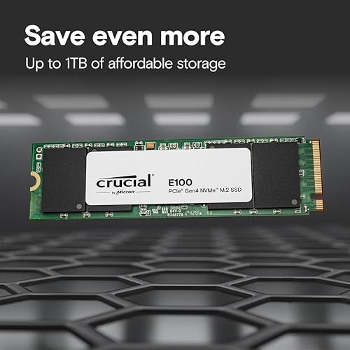 Crucial E100 1TB PCIe 4.0 Gen4 2280 NVMe M.2 SSD - CT1000E100SSD8