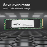 Crucial E100 2TB M.2 NVMe PCIe Gen4 Internal SSD, Up to 5,000MB/s, Laptop & Desktop Compatible - CT2000E100SSD8