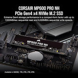 Corsair MP600 PRO NH 8TB PCIe Gen4 x4 NVMe M.2 SSD – High-Density TLC NAND – M.2 2280 – DirectStorage Compatible - Up to 7,000MB/sec - No Heatsink - Black