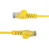 StarTech.com 25ft Yellow Slim CAT6 Ethernet Cable, Snagless RJ45, LSZH, 28AWG Bare Copper, Slim Network Patch Cable/Cord