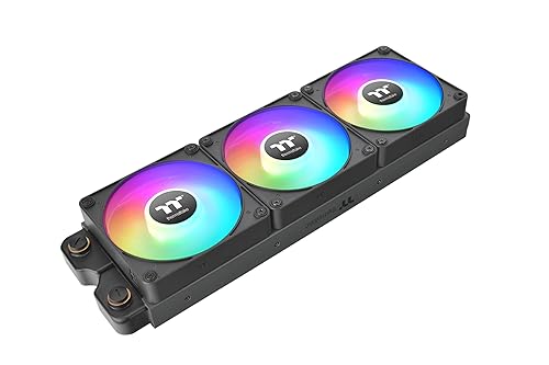 Thermaltake CT120 EX ARGB Sync PC Cooling Fan (3-Fan Pack), Magnetic Connection, 5V Motherboard Sync, 16.8 Million Colors 9 Addressable LEDs, 120 mm Case/Radiator Fan, CL-F181-PL12SW-A Magnetic ARGB 120mm Black
