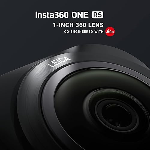 Insta360 ONE RS 1-Inch 360 Edition - 6K 360 Camera with Dual 1-Inch Sensors, Co-Engineered with Leica, 21MP Photo, FlowState Stabilization, Superb Low Light, Water Resistant Standalone