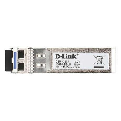 D-Link 10 Gigabit Ethernet Optical Transceiver Single-Mode 10GBASE-LR SFP+ Module (DEM-432XT) Single-Mode Transceiver