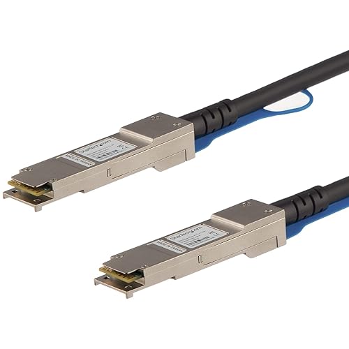 StarTech.com MSA Uncoded Compatible 5m 40G QSFP+ to QSFP+ Direct Attach Breakout Cable Twinax - 40 GbE QSFP+ Copper DAC 40 Gbps Low Power Passive Transceiver Module DAC (QSFP40GPC5M)