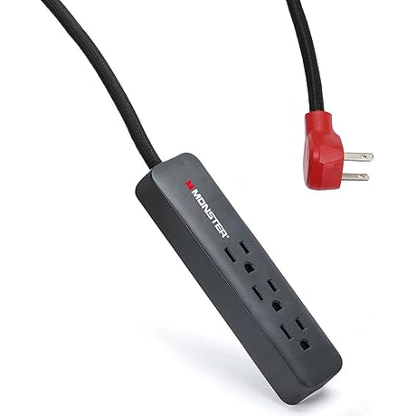 300J Surge Protector 3 Grounded Outlets with a 6’ Nylon Braided Extension Cord