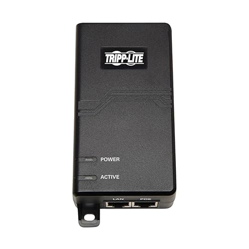 Tripp Lite 1-Port Gigabit PoE+ Midspan Active Injector 30W Power Over Ethernet, IEEE 802.3at/802.3af, International Plug Adapter for North America, EU, UK, Australia, 3-Year Warranty (NPOE-30W-1G-INT)