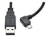 Tripp Lite Reversible USB Charge Cable A to Right Angle 5-Pin Micro B (UR05C-003-RB)