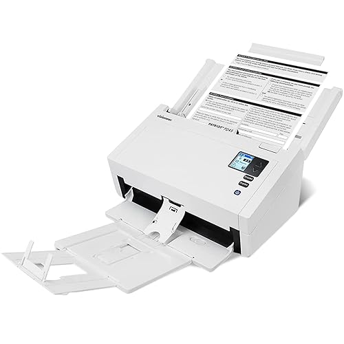 Visioneer Patriot PD45 Scanner, USB Duplex Office Document Scanner for PC and Mac, 50 PPM, Automatic Document Feeder (ADF), White