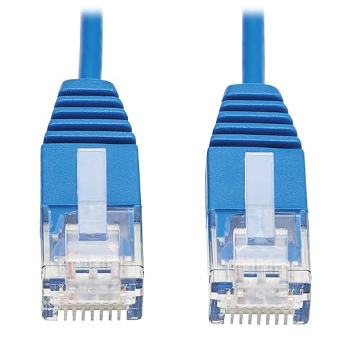 Tripp Lite CAT6a 10G Ethernet Cable, Ultra Slim 10G Cat6a Gigabit Cable, Molded UTP Network Patch Cable, Blue, 5 ft (N261-UR05-BL) 5ft.