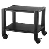 Kantek PS510 2-Shelf Mobile Printer Stand, Holds up to 75-Pounds, 17 x 13.25 x 14.13-Inches (Black)