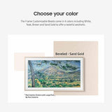 Samsung 85” The Frame TV Customizable Bezel, Magnetic, Quick and Easy Installation, VG-SCFC85SGMZA, 2023, Sand Gold Metal Sand Gold 85-Inch