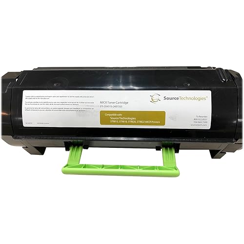 Source Technologies Black OEM MICR Toner for ST9815/9817/9818/9820/9821/9822 Printers, 5K Page Yield | STI-204515