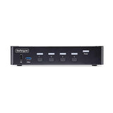 StarTech.com 4-Port DisplayPort KVM Switch, 8K 60Hz / 4K 144Hz, Single Display, DP 1.4, 2X USB 3.0 Ports, 4X USB 2.0 HID Ports, Push-Button & Hotkey Switching, TAA Compliant (D86A2-4-PORT-8K-KVM)