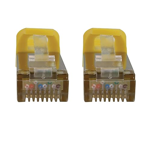 Tripp Lite Cat6a 10G Ethernet Cable, Snagless Molded Slim STP Network Patch Cable (RJ45 M/M), Yellow, 10 Feet / 3 Meters, Manufacturer's Warranty (N262-S10-YW)