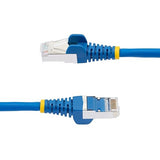 StarTech.com 6in CAT6a Ethernet Cable - Low Smoke Zero Halogen (LSZH) - 10 Gigabit 500MHz 100W PoE RJ45 S/FTP Blue Network Patch Cord Snagless w/Strain Relief (NLBL-6IN-CAT6A-PATCH)