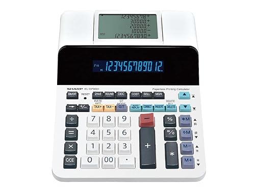 Calculator PAPERLESS Printing AC 12 Digit Fluorescent DISP.