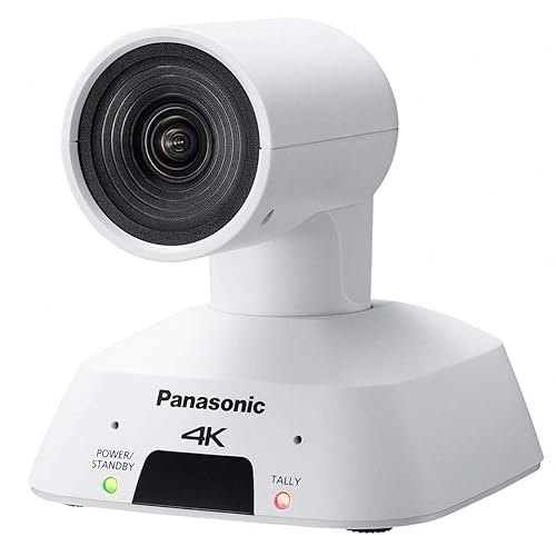 Panasonic AW-UE4WG Compact Ultra Wide Angle 4K Integrated PTZ Indoor Camera, 4X Optical Zoom, HDMI, USB, POE, 111 Degree Angle, White