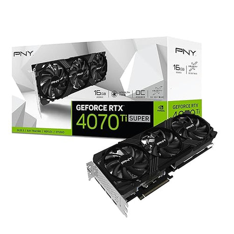 PNY GeForce RTX™ 4070 Ti Super 16GB Verto™ Overclocked Triple Fan Graphics Card DLSS 3 LED OC