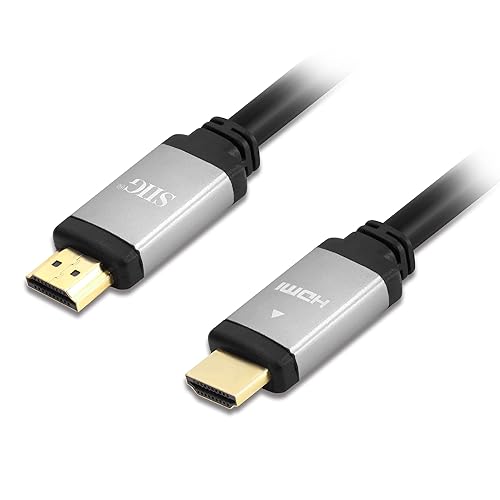 SIIG Ultra High Speed HDMI Cable - 16ft, HDMI 2.1 Cable, Supports high Resolution up to 8K@60Hz, 48Gbps, HDCP 2.2, Dynamic HDR, eARC, Gold Plated, Aluminum Housing (CB-H21111-S1) 16 FT